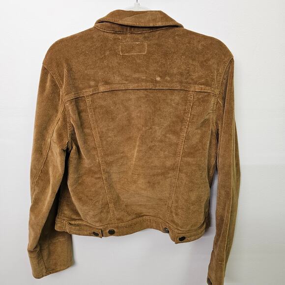 Cropped Corduroy Tan Jacket Size M - Picture 6 of 6